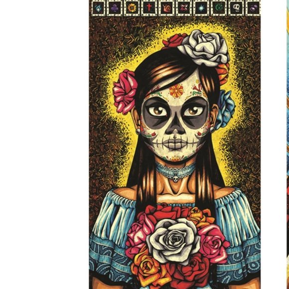 NEW~2 Pack Large Day of the Dead Senorita Skeleton Paper Weights - Picture 1 of 1